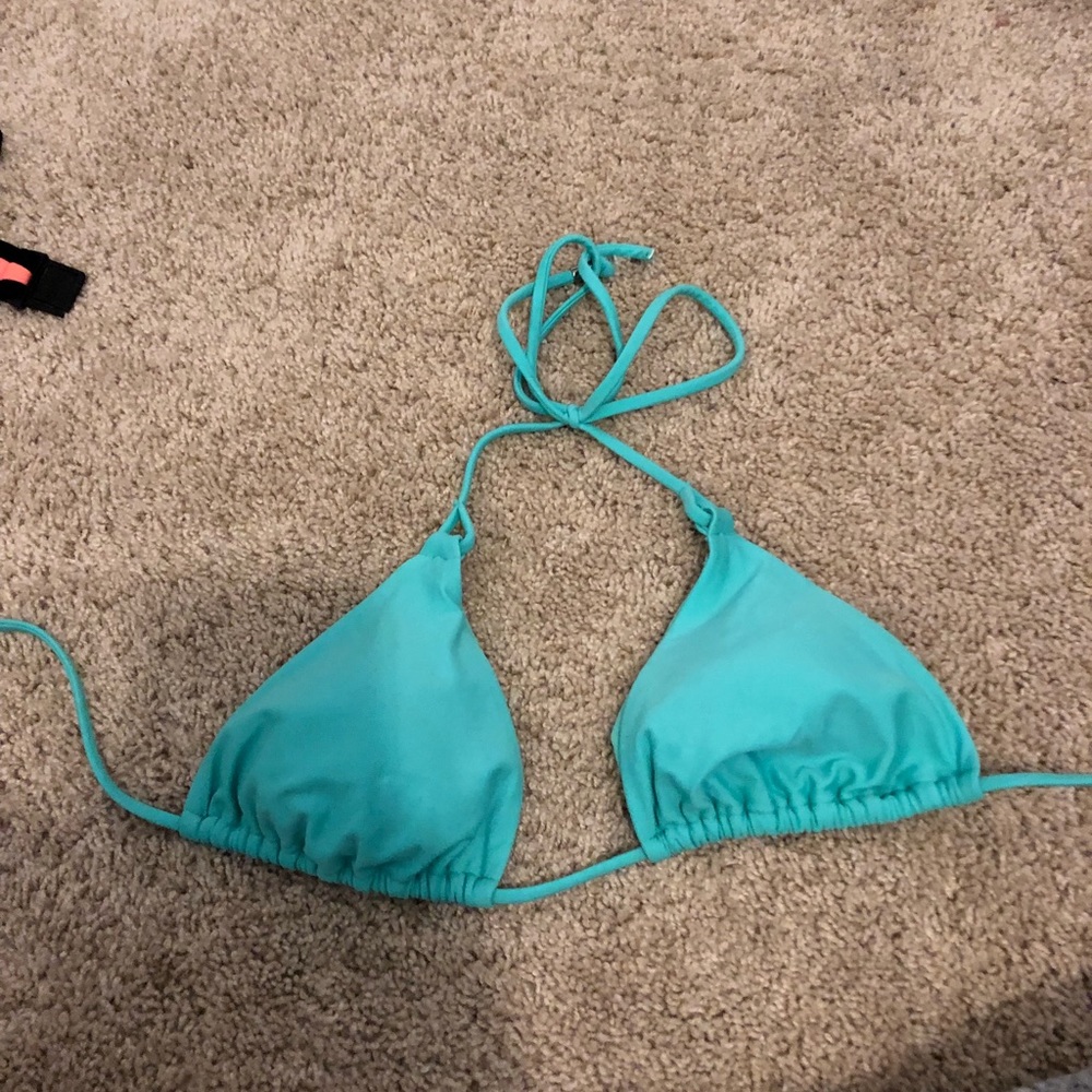 Blue string bikini